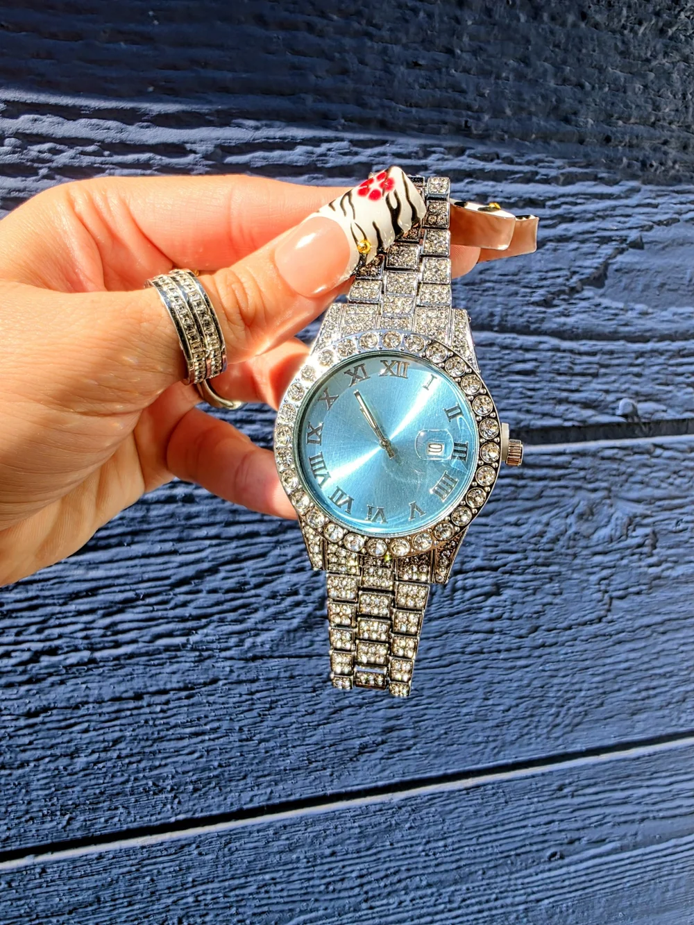 Luxury Crystal Accent Women's Watch - Tiffany Blue Dial